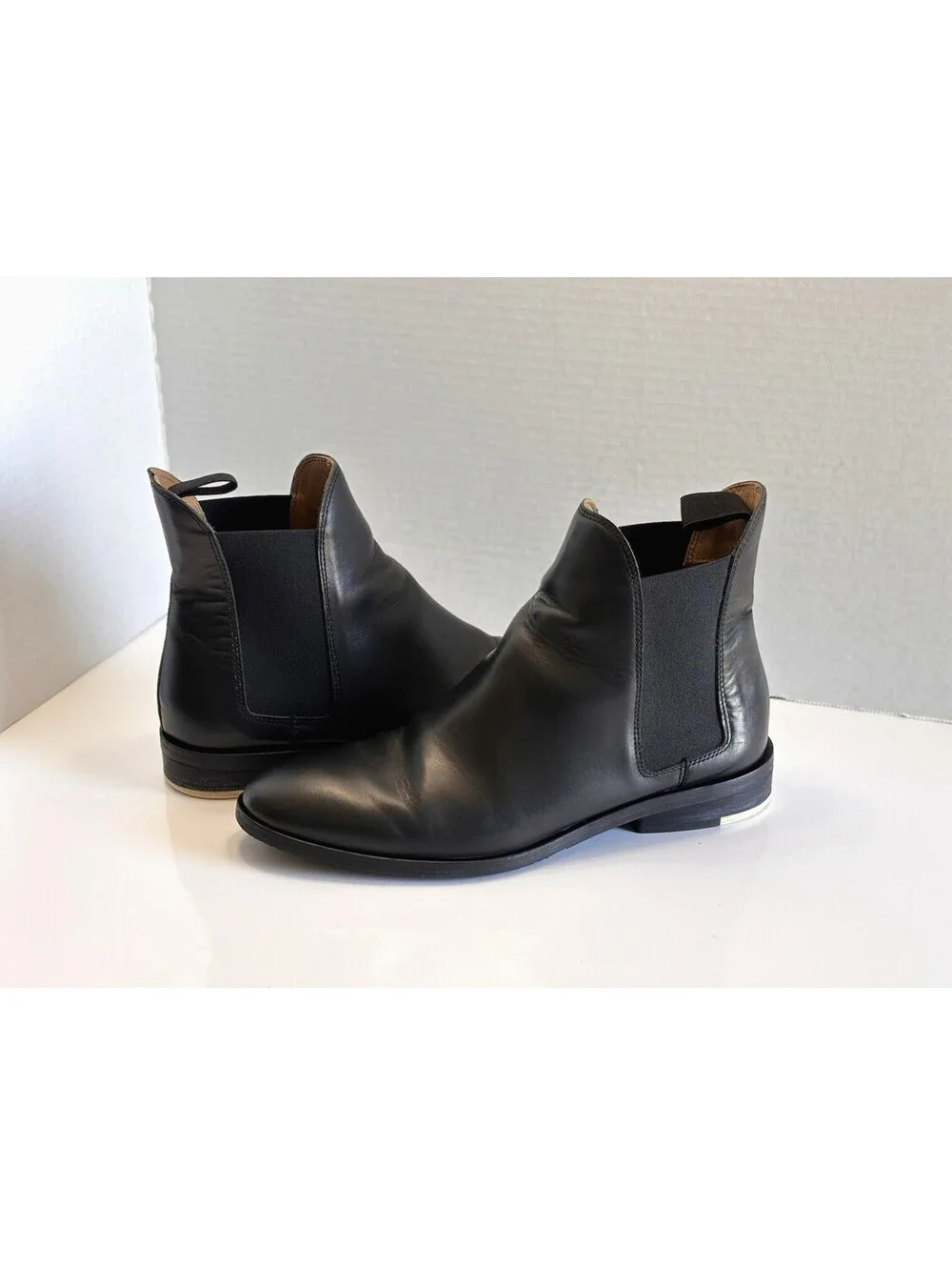 Everlane The New Modern Italian Chelsea Boots Women’s Black Leather Ankle Size 8